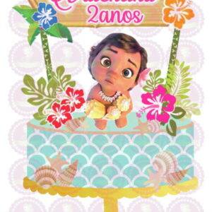 ARQUIVO DE CORTE - TOPO DE BOLO MOANA BABY 002 REF 172