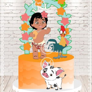 Arquivo de corte Topo de bolo Moana Baby 02 em camadas