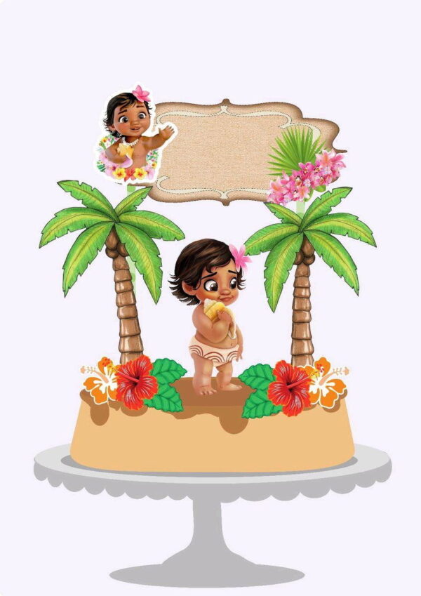 ARQUIVO DE CORTE TOPO DE BOLO MOANA BABY (#1565)STUDIO E PDF