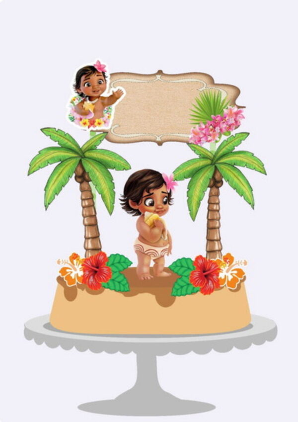 Arquivo De Corte Topo De Bolo Moana Baby (#1565)studio E Pdf