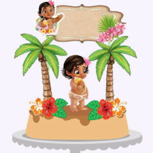 ARQUIVO DE CORTE TOPO DE BOLO MOANA BABY (#1565)