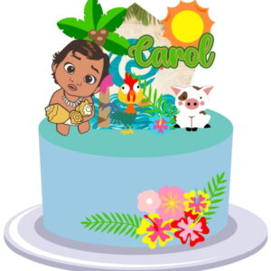 Arquivo de Corte Topo de Bolo Moana Baby #19#