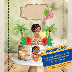 Arquivo de Corte Topo de Bolo Moana Baby 5