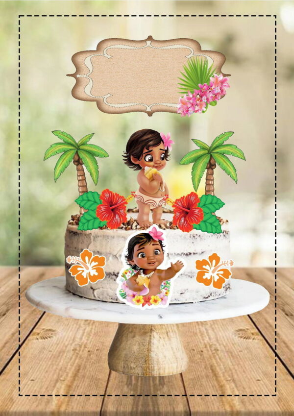 Arquivo de Corte Topo de Bolo Moana Baby 5