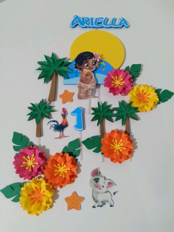 ARQUIVO DE CORTE TOPO DE BOLO MOANA BABY STUDIO 76 - Imagem 2