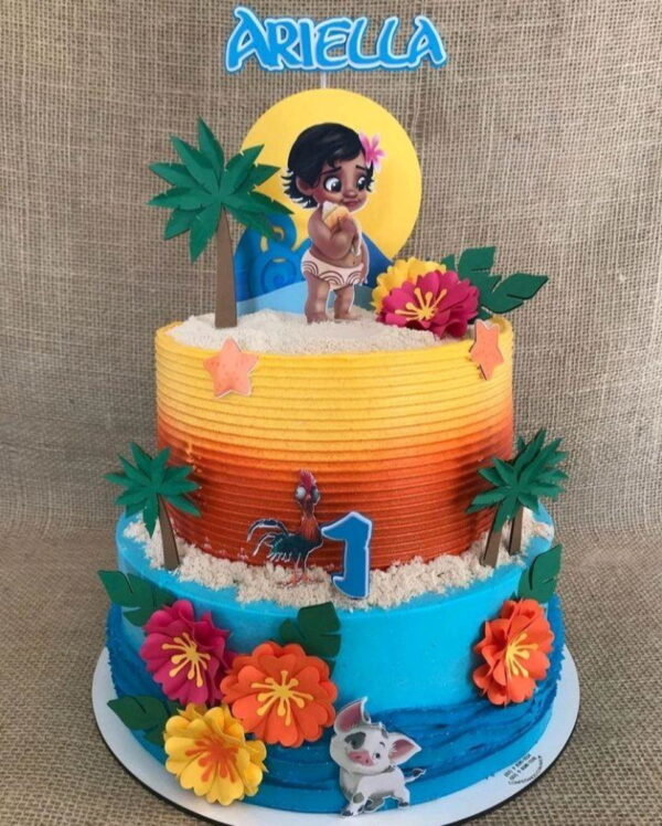 ARQUIVO DE CORTE TOPO DE BOLO MOANA BABY STUDIO 76