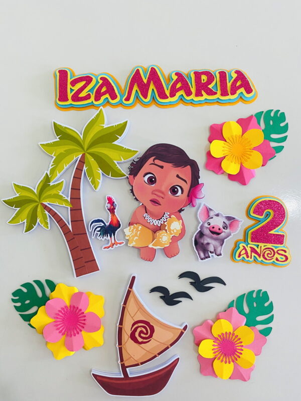 Arquivo de Corte Topo de Bolo - Moana Baby - Imagem 2