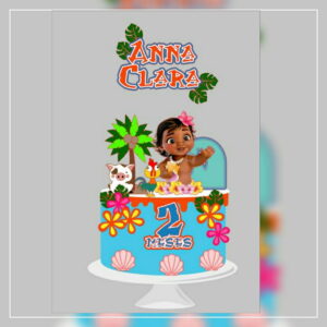 Arquivo De Corte - Topo De Bolo Moana Baby