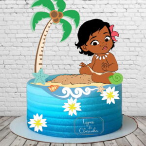 Arquivo de Corte topo de bolo moana baby camada