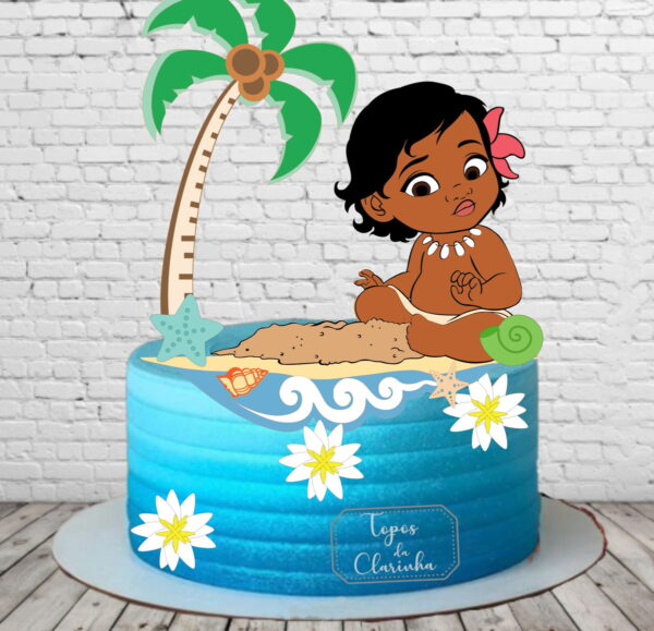 Arquivo de Corte topo de bolo moana baby camada