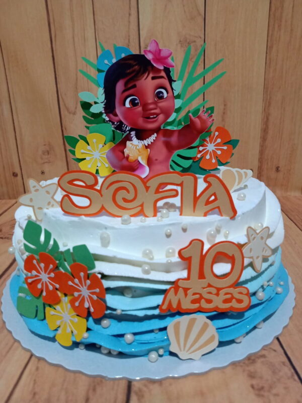 Arquivo de corte Topo de bolo Moana baby (kit leve 4)