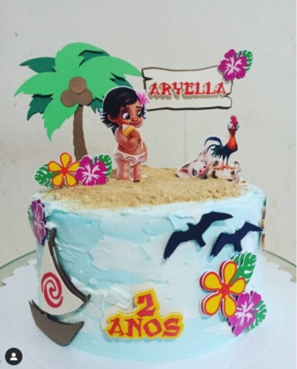 Arquivo de Corte Topo de Bolo Moana baby