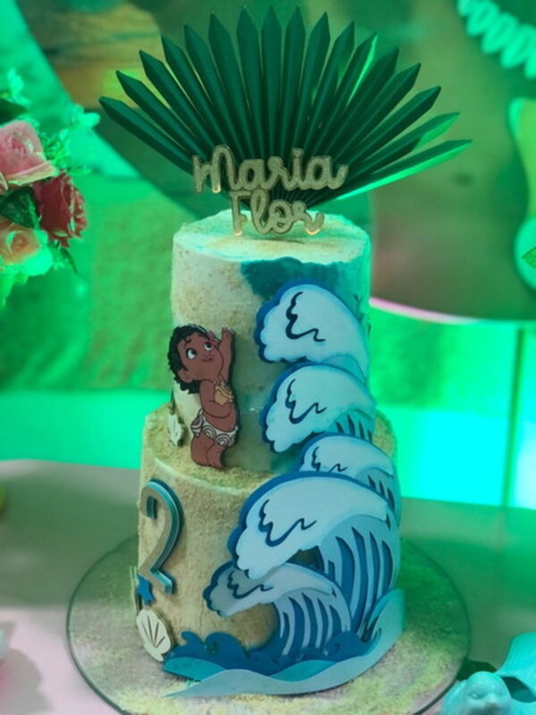 Arquivo de Corte Topo de Bolo Moana Baby Studio+brinde