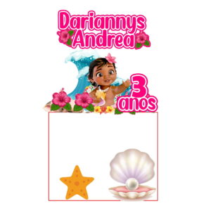 Arquivo de Corte Topo de Bolo Moana Baby Studio 001