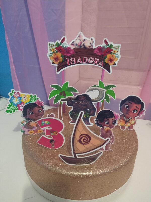 Arquivo de corte topo de bolo Moana Baby