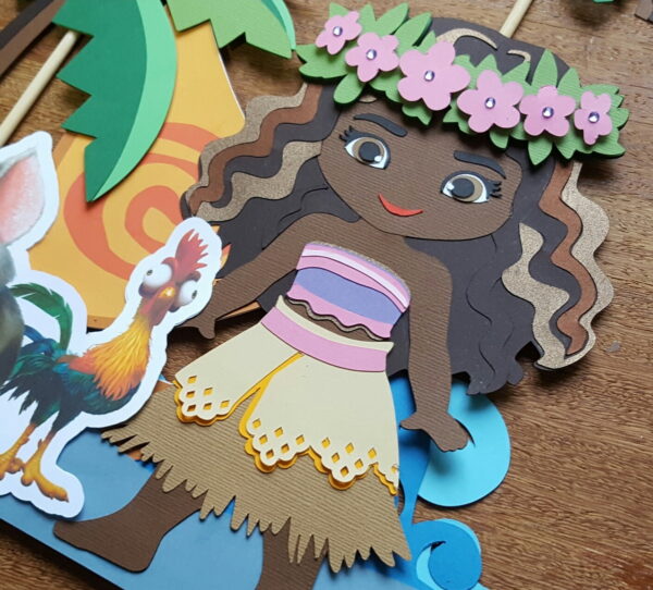 Arquivo de Corte - Topo de Bolo - Moana (camadas) - Imagem 2