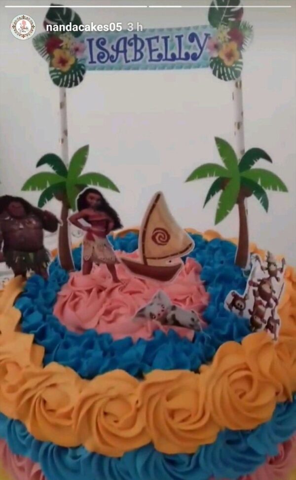 Arquivo de corte topo de bolo Moana