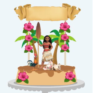 Arquivo de Corte Topo de Bolo Moana - Studio e pdf