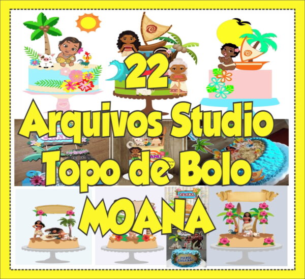 Arquivo de Corte Topo de Bolo Moana