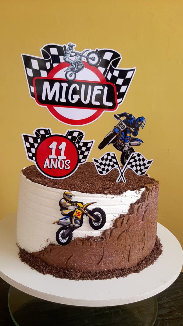 Arquivo de corte topo de bolo Motocross