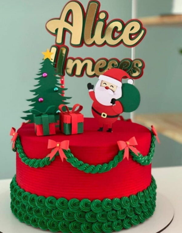 Arquivo de Corte Topo de Bolo Natal #1