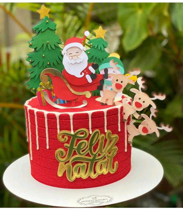 Arquivo de Corte Topo de Bolo Natal #3