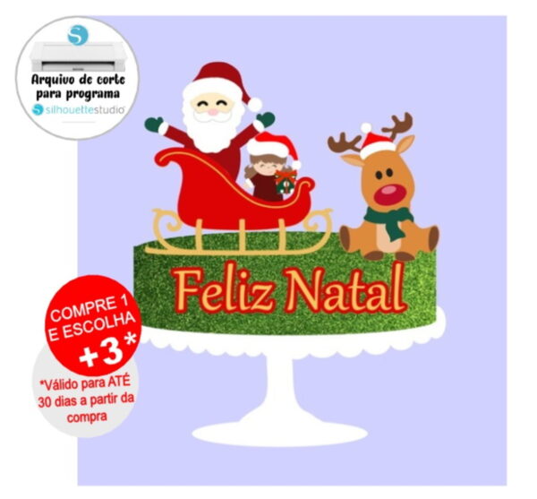 Arquivo de Corte Topo de Bolo Natal