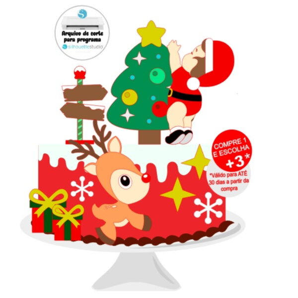 Arquivo de Corte Topo de Bolo Natal bebê