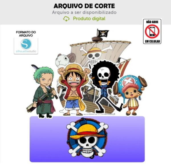 Arquivo de Corte Topo de Bolo One Piece