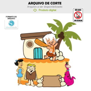 Arquivo de Corte Topo de Bolo os Flinstones