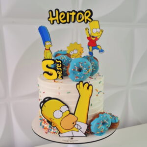 Arquivo de Corte Topo de Bolo os Simpsons com Dunut