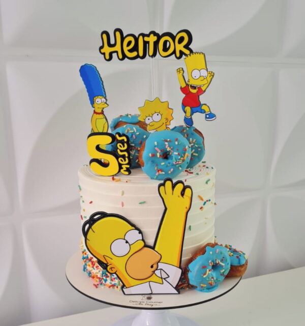 Arquivo de Corte Topo de Bolo os Simpsons com Dunut