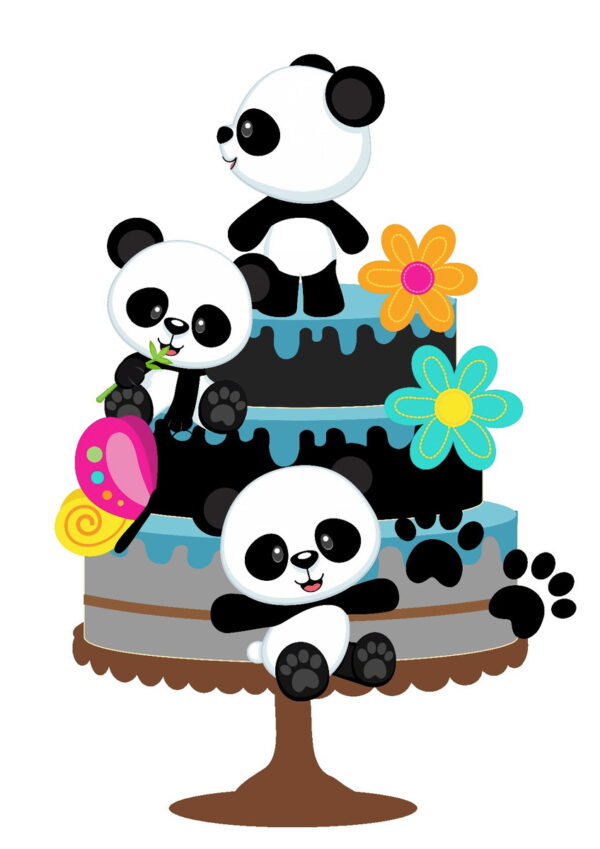10 Arquivos Por R$ 10,00 Topo de Bolo Panda 1