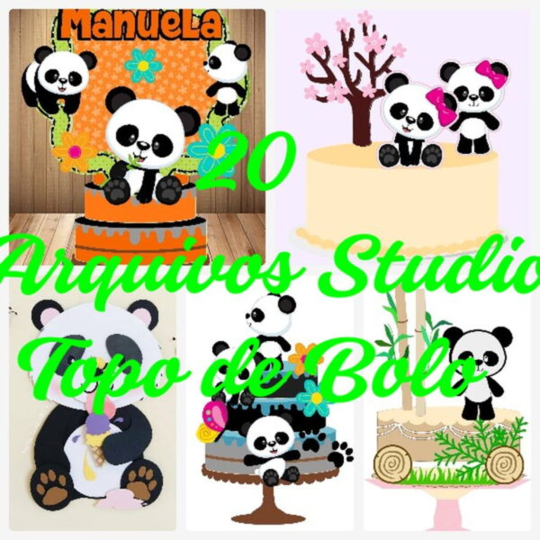 Arquivo de Corte Topo de Bolo - Panda - Image 2