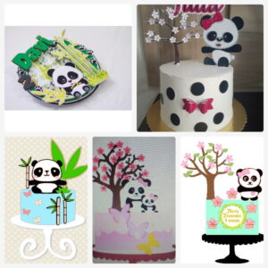 Arquivo de Corte Topo de Bolo Panda 2 + Brinde