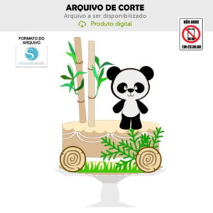 Arquivo de Corte Topo de Bolo Panda