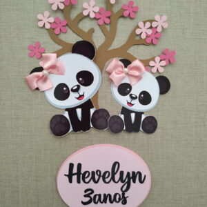 Arquivo De Corte Topo De Bolo Panda Arvore