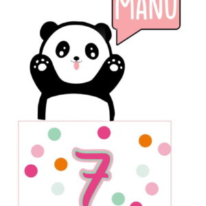 Arquivo de Corte Topo de Bolo Panda Camada 01