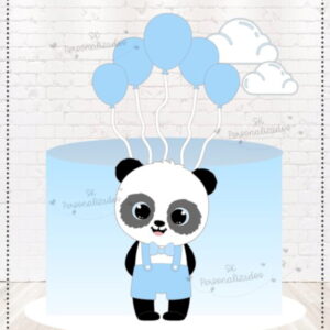 Arquivo de Corte Topo de Bolo Panda em Camadas #1218#