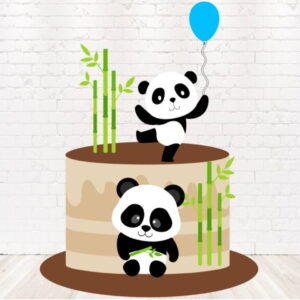 Arquivo de Corte Topo de Bolo Panda em Camadas #1278#