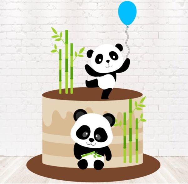 Arquivo de Corte Topo de Bolo Panda em Camadas #1278#