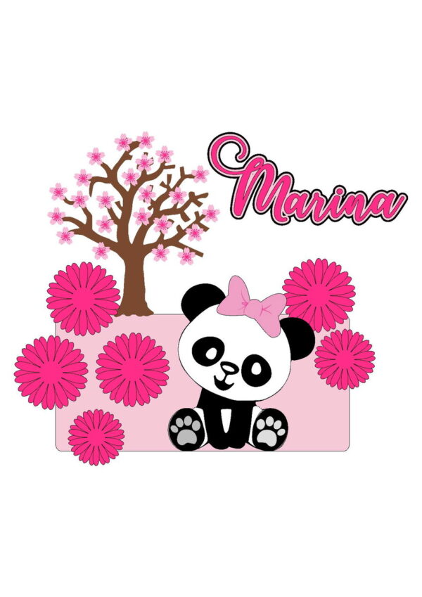 Arquivo de Corte Topo de Bolo Panda em Camadas