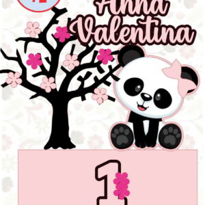 172 - Arquivo de Corte Topo de Bolo Panda Fofo