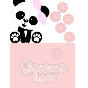 ARQUIVO DE CORTE TOPO DE BOLO PANDA ROSA