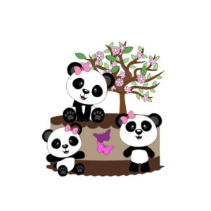 Arquivo de Corte Topo de Bolo Panda Scrap