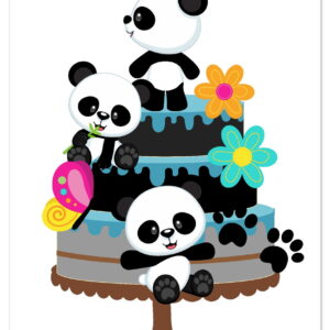 Arquivo de Corte Topo de Bolo Panda Studio