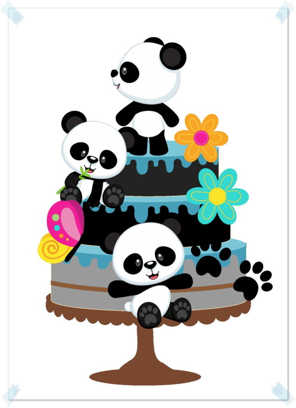Arquivo de Corte Topo de Bolo Panda Studio