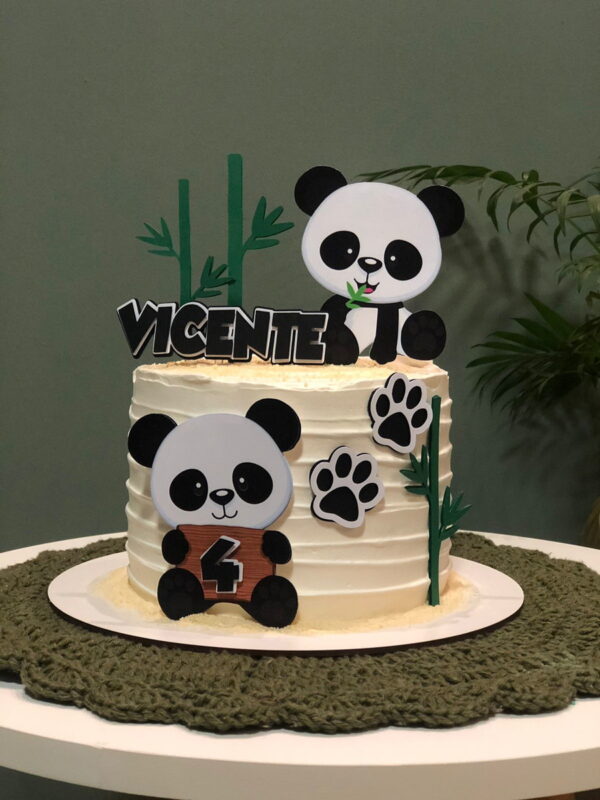Arquivo de Corte Topo de Bolo Pandas Bambu
