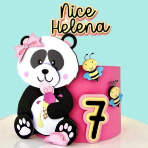 Arquivo de Corte Topo de Bolo Pandas em Camadas 1457