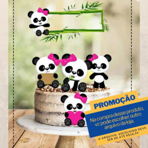 Arquivo de Corte Topo de Bolo Pandinha 6